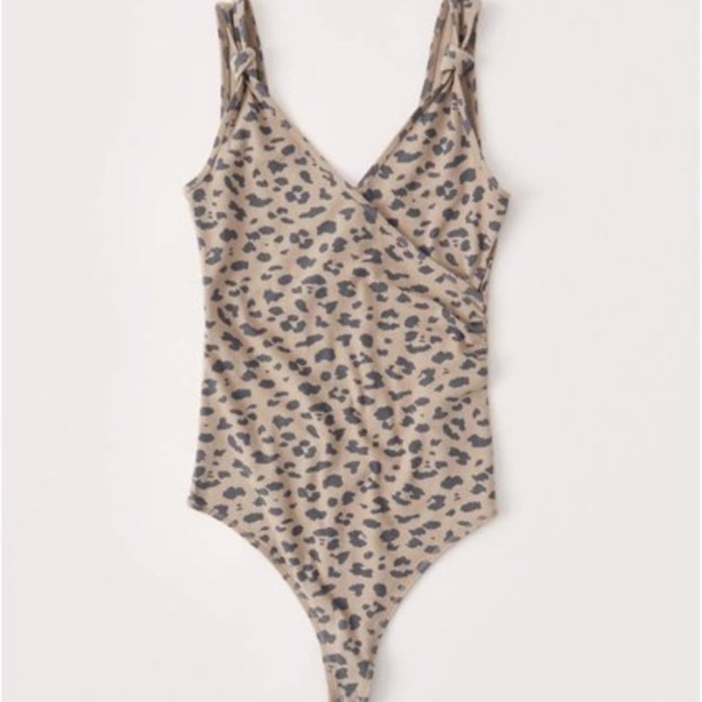 Abercrombie & Fitch Leopard Wrap Bodysuit